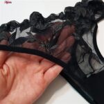 ست شورت و سوتین زنانه برتا مدل فنردار کد 5100-2420-DB رنگ مشکی