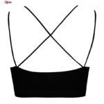 نیم تنه ورزشی زنانه ماییلدا مدل پددار پشت ضربدری کد 5084 رنگ مشکی