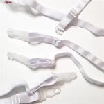 ست شورت و سوتین زنانه برتا مدل فنردار کد 5108-4032-W رنگ سفید به همراه نگهدارنده جوراب