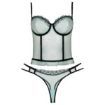 ست شورت و سوتین زنانه برتا مدل فنردار شیشه ای کد 5111-2261 رنگ سبز روشن