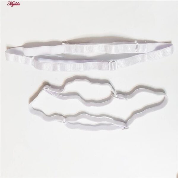 ست شورت و سوتین زنانه برتا مدل فنردار کد 5108-4032-W رنگ سفید به همراه نگهدارنده جوراب