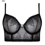 ست شورت و سوتین زنانه برتا مدل فنردار کد 5101-1031-BB رنگ مشکی