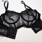 ست شورت و سوتین زنانه برتا مدل فنردار کد 5101-1031-BB رنگ مشکی