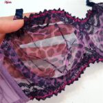 ست شورت و سوتین زنانه برتا مدل فنردار پلنگی کد 5100-2420-BP رنگ بنفش