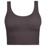 نیم تنه ورزشی زنانه ماییلدا مدل کبریتی پددار کد 5083 رنگ بادمجانی