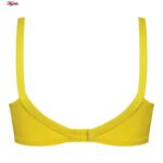 سوتین زنانه ماییلدا مدل بدون فنر گیپور گلدار کد 5056 رنگ زرد