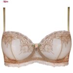 ست شورت و سوتین زنانه برتا مدل فنردار کد 5100-2420-E رنگ کرم