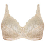 سوتین زنانه شاندرمن مدل فنردار کد 5080-2440-26 رنگ کرم