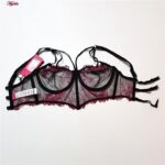 ست شورت و سوتین زنانه برتا مدل فنردار کد 5112-2511-EB رنگ مشکی