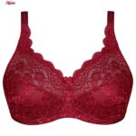 سوتین زنانه شاندرمن مدل فنردار کد 5080-2444-610 رنگ زرشکی