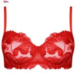 ست شورت و سوتین زنانه برتا مدل فنردار کد 5100-2420-ZR رنگ قرمز