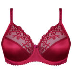 سوتین زنانه شاندرمن مدل فنردار کد 5080-2385-610 رنگ زرشکی