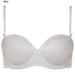 سوتین زنانه پدلی مدل فنردار بند متحرک کد 5127-P162 رنگ سفید