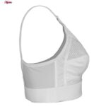 سوتین زنانه لین مدل 412 سه تکه زنبوری کش پهن رنگ سفید