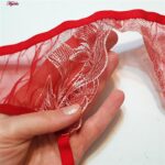 ست شورت و سوتین زنانه برتا مدل فنردار کد 5108-4032-R رنگ قرمز به همراه نگهدارنده جوراب