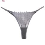 ست شورت و سوتین زنانه برتا مدل فنردار کد 5100-2420-GG رنگ نقره ای