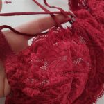 ست شورت و سوتین زنانه ماییلدا مدل فنردار هارنس کد 5165 رنگ زرشکی