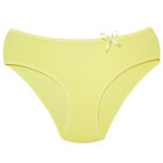 شورت زنانه ماییلدا مدل نخ پنبه پاپیون کد 5163 رنگ زرد