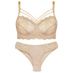 ست شورت و سوتین زنانه ماییلدا مدل فنردار هارنس کد 5165 رنگ کرم