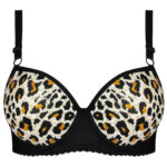 سوتین زنانه ماییلدا مدل پلنگی جکدار فنردار پوش آپ کد 5160