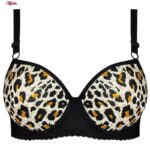 سوتین زنانه ماییلدا مدل پلنگی جکدار فنردار پوش آپ کد 5160