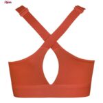 نیم تنه ورزشی زنانه ملییلدا مدل جلو زیپدار پد ثابت کد 5018 رنگ نارنجی