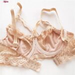 ست شورت و سوتین زنانه ماییلدا مدل فنردار هارنس کد 5165 رنگ کرم