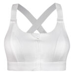 نیم تنه ورزشی زنانه ماییلدا مدل جلو زیپدار پد ثابت کد 5018 رنگ سفید