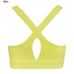 نیم تنه ورزشی زنانه ماییلدا مدل جلو زیپدار پد ثابت کد 5018 رنگ زرد