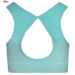 ست نیم تنه و شلوارک ورزشی زنانه ماییلدا مدل سیملس پشت چین دار پددار کد 5172 رنگ سبزآبی