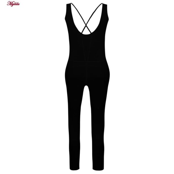 سرهمی ورزشی زنانه ماییلدا مدل بند ضربدری کد 5173 رنگ مشکی