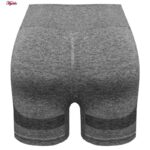 ست نیم تنه و شلوارک ورزشی زنانه ماییلدا مدل سیملس پشت چین دار پددار کد 5172 رنگ طوسی