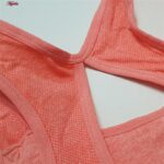 ست نیم تنه و شلوارک ورزشی زنانه ماییلدا مدل سیملس پشت چین دار پددار کد 5172 رنگ گلبهی