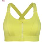 نیم تنه ورزشی زنانه ماییلدا مدل جلو زیپدار پد ثابت کد 5018 رنگ زرد
