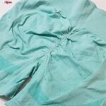 ست نیم تنه و شلوارک ورزشی زنانه ماییلدا مدل سیملس پشت چین دار پددار کد 5172 رنگ سبزآبی