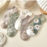 جوراب گل سبز کد n-1524