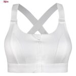 نیم تنه ورزشی زنانه ماییلدا مدل جلو زیپدار پد ثابت کد 5018 رنگ سفید