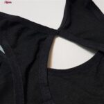 ست نیم تنه و شلوارک ورزشی زنانه ماییلدا مدل سیملس پشت چین دار پددار کد 5172 رنگ مشکی