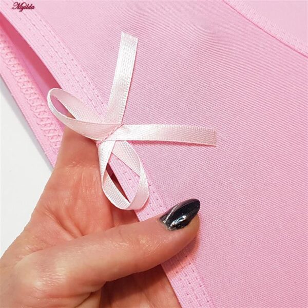 شورت زنانه ماییلدا مدل نخ پنبه پاپیون کد 5163 رنگ صورتی