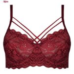 ست شورت و سوتین زنانه ماییلدا مدل فنردار هارنس کد 5165 رنگ زرشکی