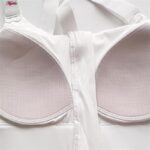 نیم تنه ورزشی زنانه ماییلدا مدل جلو زیپدار پد ثابت کد 5018 رنگ سفید