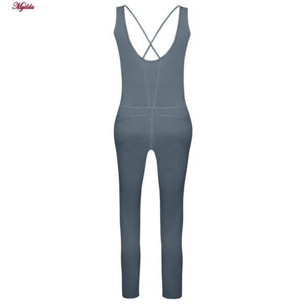 سرهمی ورزشی زنانه ماییلدا مدل بند ضربدری کد 5173 رنگ طوسی