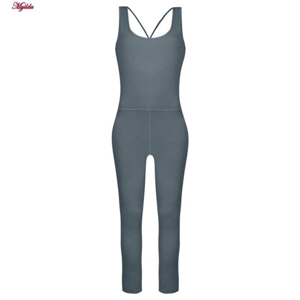 سرهمی ورزشی زنانه ماییلدا مدل بند ضربدری کد 5173 رنگ طوسی