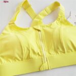 نیم تنه ورزشی زنانه ماییلدا مدل جلو زیپدار پد ثابت کد 5018 رنگ زرد