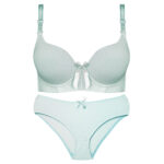 ست شورت و سوتین زنانه پدلی مدل بند متحرک فنردار چهارخانه کد 5125-P131