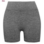 ست نیم تنه و شلوارک ورزشی زنانه ماییلدا مدل سیملس پشت چین دار پددار کد 5172 رنگ طوسی