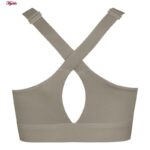 نیم تنه ورزشی زنانه ماییلدا مدل جلو زیپدار پد ثابت کد 5018 رنگ خاکی