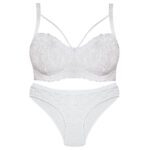 ست شورت و سوتین زنانه کارنا رز مدل فنردار کد 5169 رنگ سفید