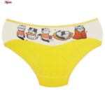 ست شورت و نیم تنه دخترانه ماییلدا مدل پددار گربه سرمایی کد 5164-6 رنگ زرد