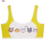 ست شورت و نیم تنه دخترانه ماییلدا مدل پددار خرگوش و جوجه کد 5164-5 رنگ زرد